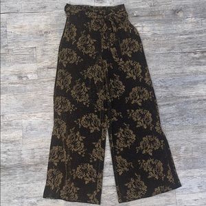 Beige by eci black and gold thread pants